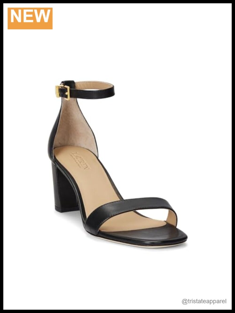 Burnished Leather Heeled Sandal Ankle Strap Formal Wedding